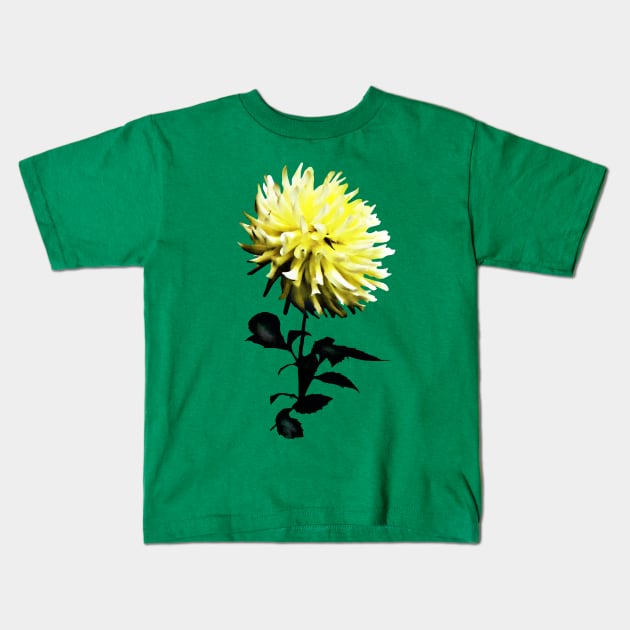 One Yellow Dahlia Kids T-Shirt by SusanSavad